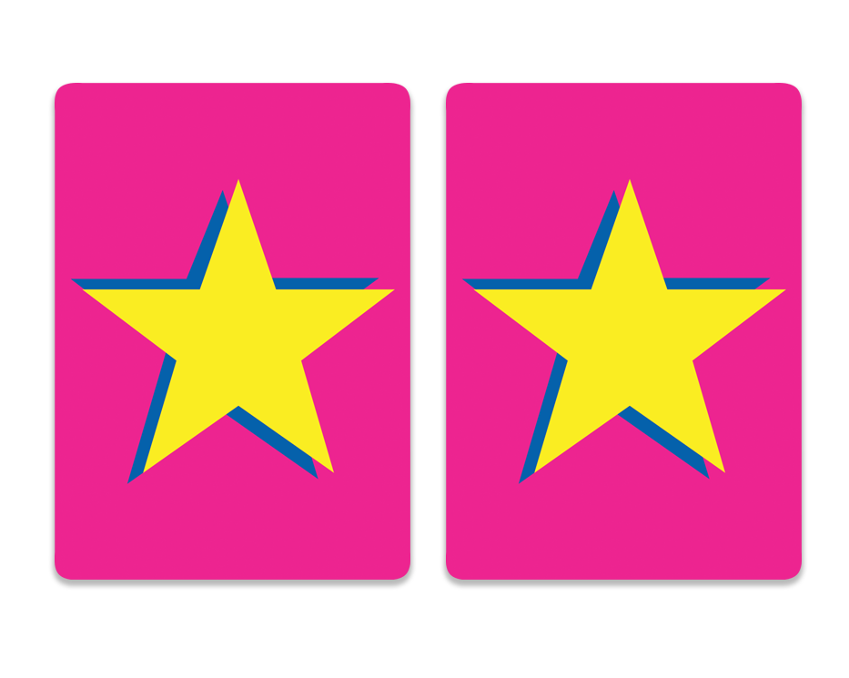 Cards-plastic PVC playing cards Star on pink background