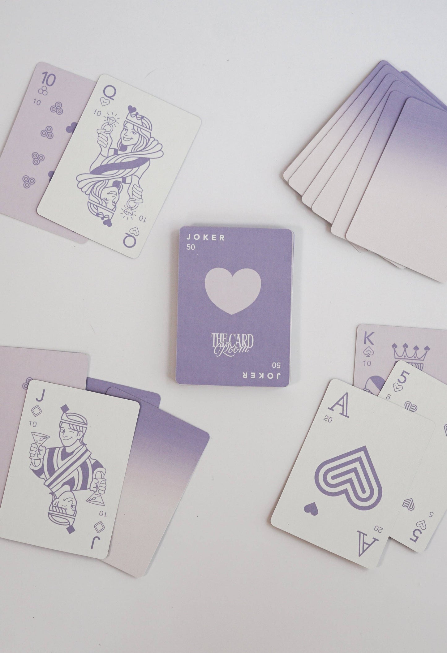 Purple Ombre Canasta Cards with Points