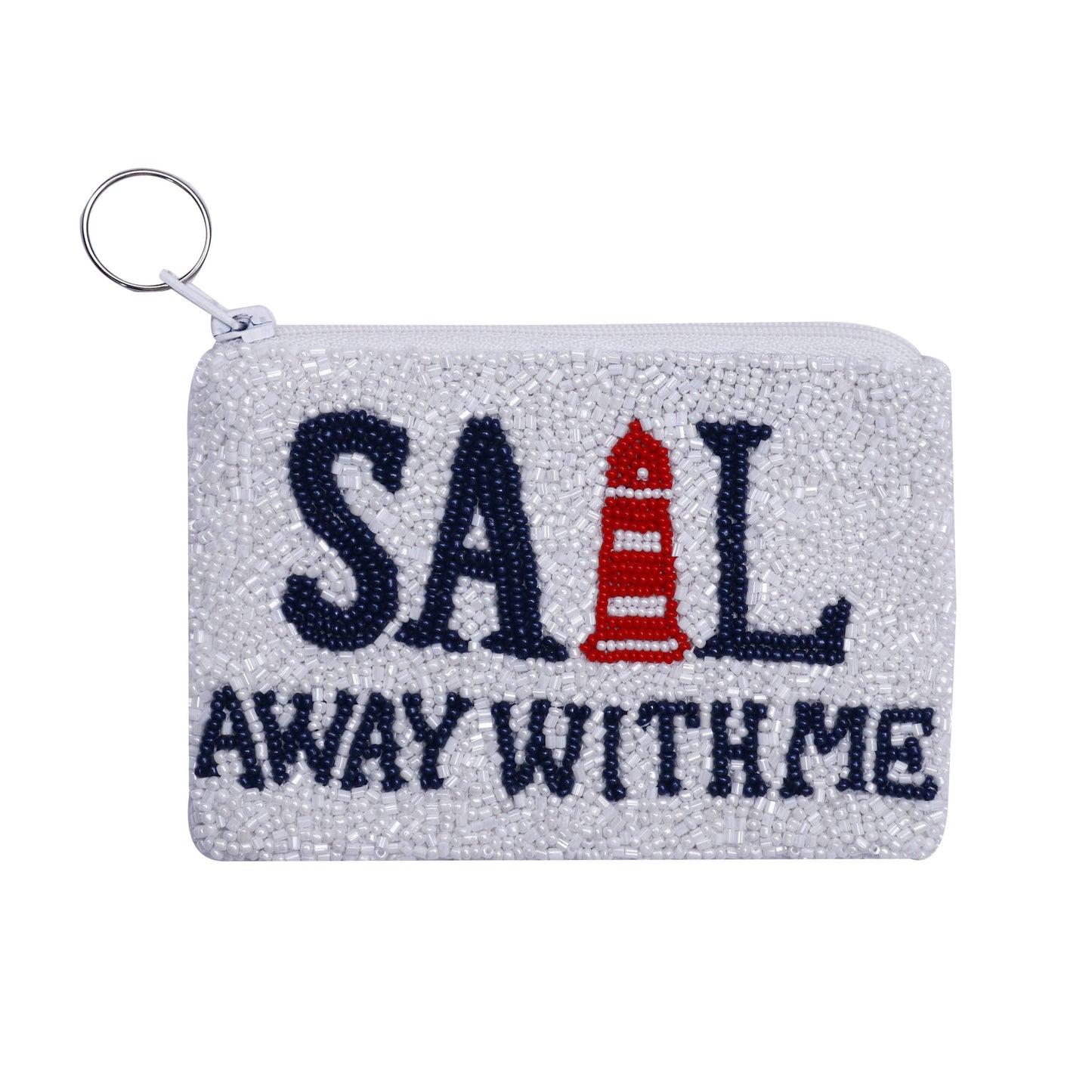 Coin purse Sail away - White/Navy/ Op Red