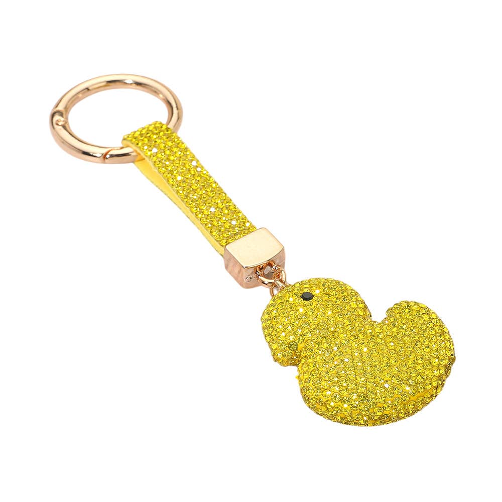 Bling Studded Duck Keychain / Bag Charm