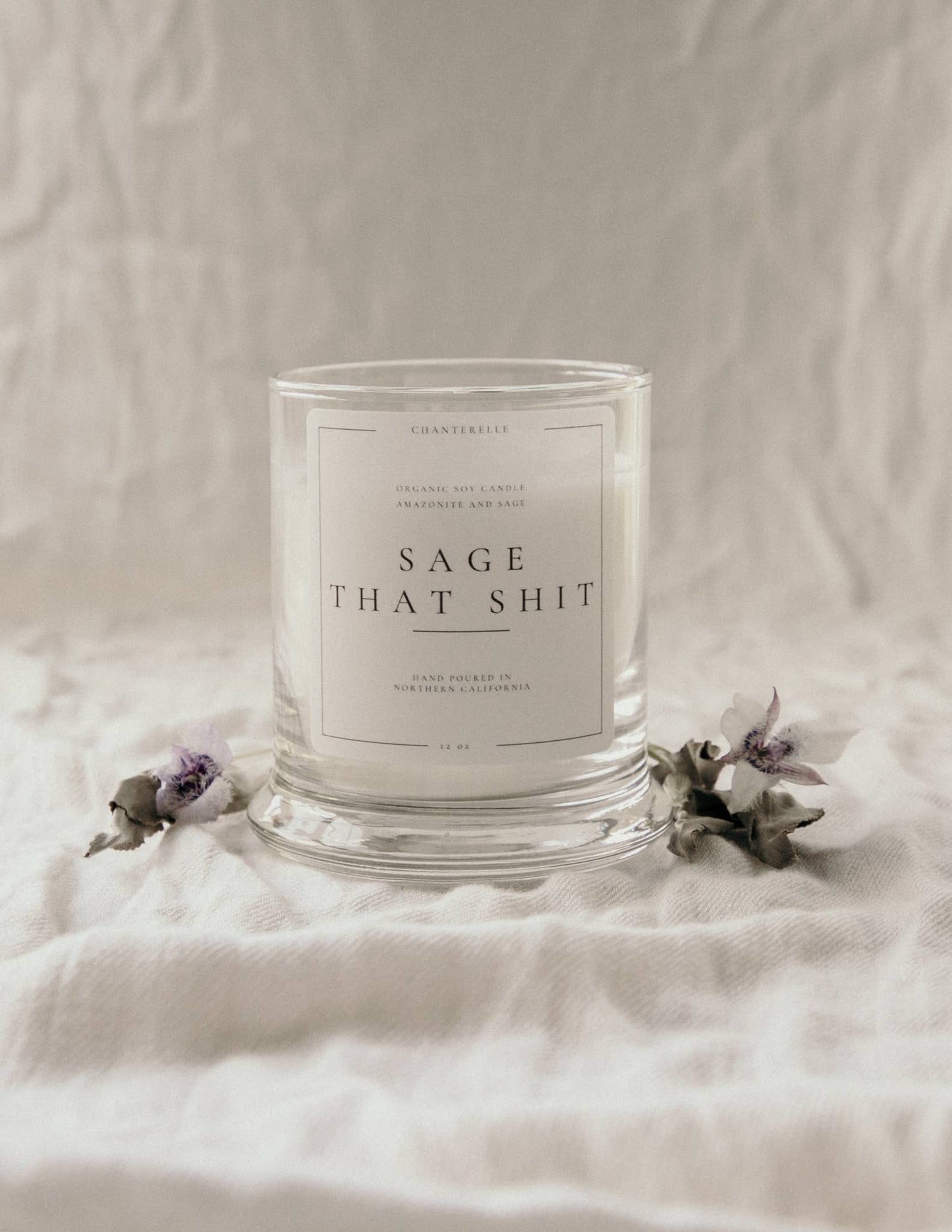 Sage That Shit with Sage & Amazonite Organic Soy Candle 10oz