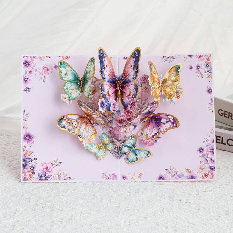 Butterfly Greeting Card Foil Embossed Gift