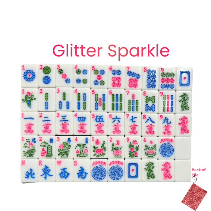 Glitter Sparkle Pink American Mahjong Tile Set