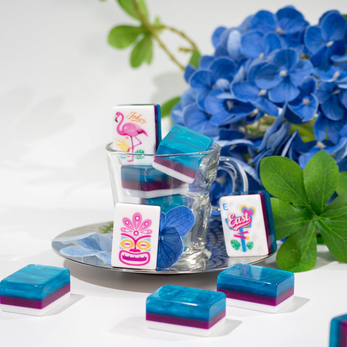 Palm Beach Mahjong Set - Sapphire Blue