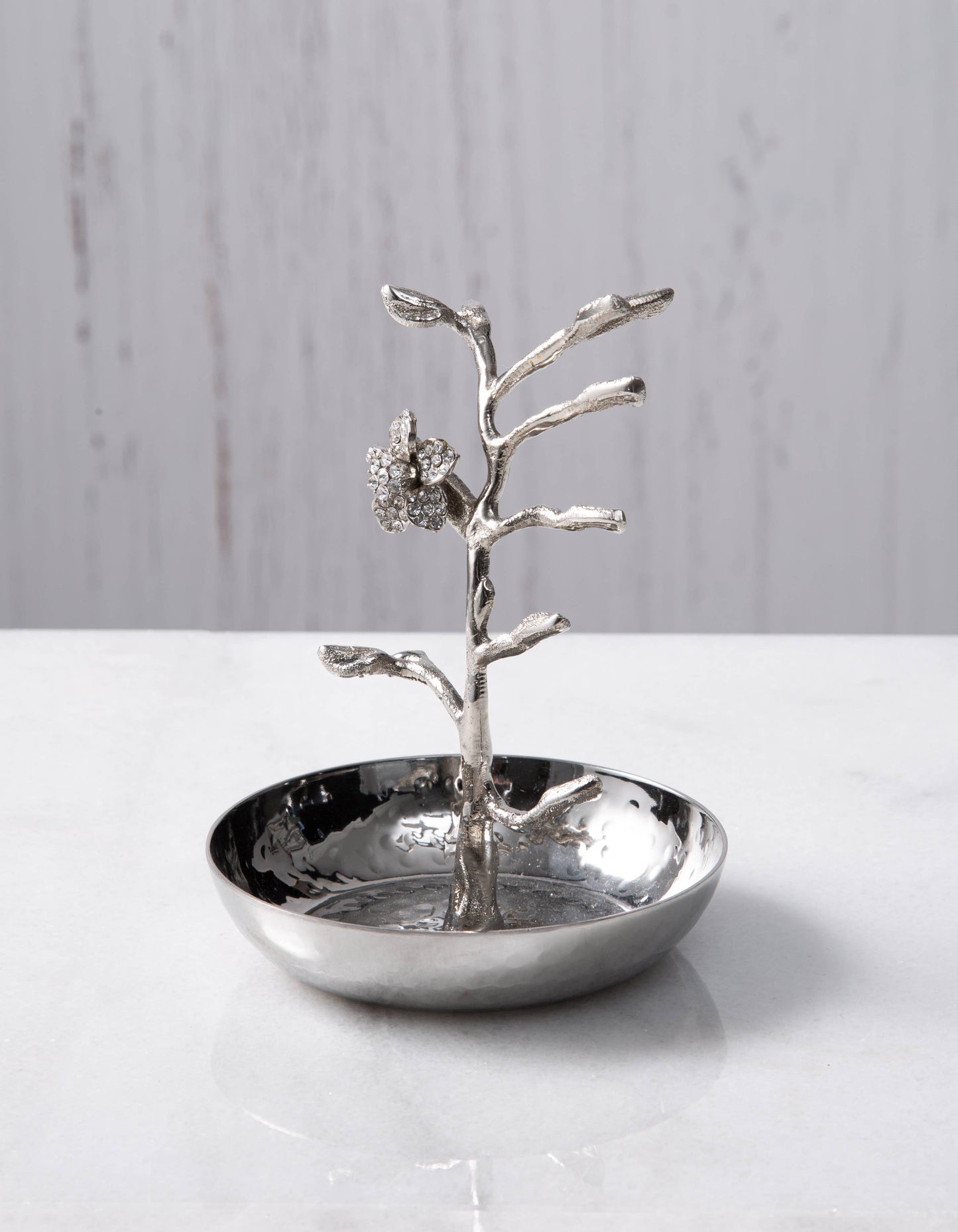 Ring Holder With Jeweled Flower Design