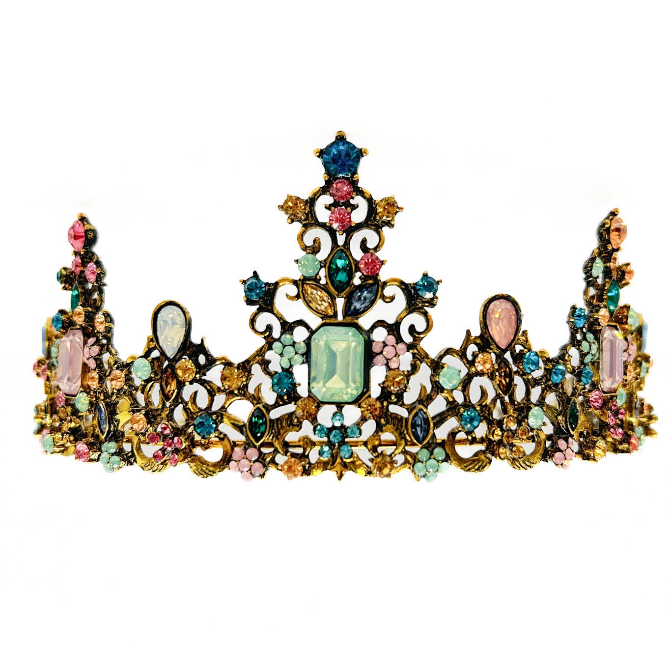 The Clara Tiara - A stunning pastel colored Tiara