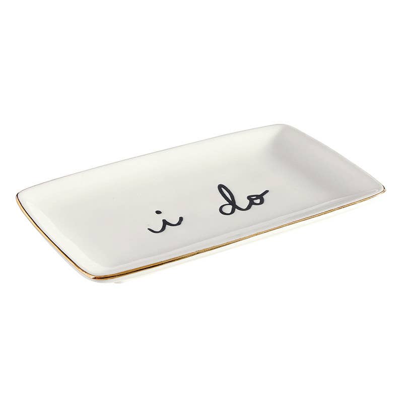 Ceramic Trinket Tray - I Do