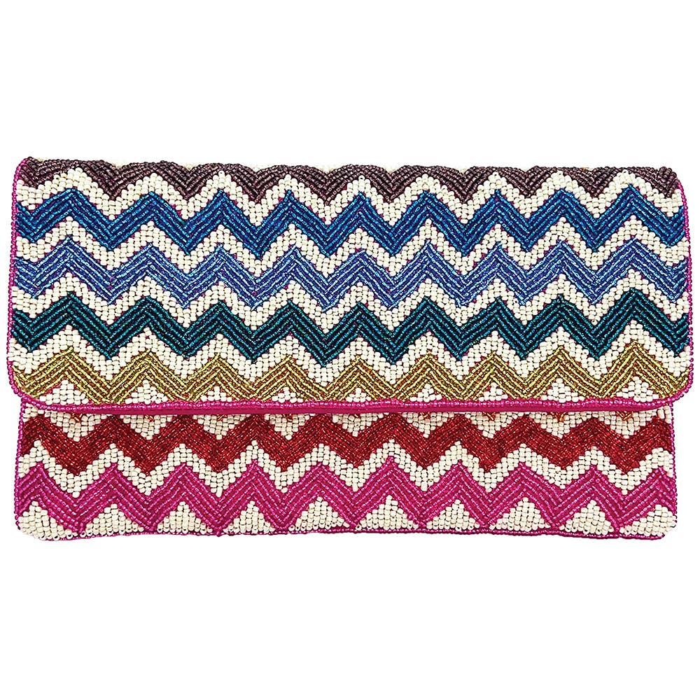 Chevrol Handmade Beaded Women's Clutch Bag