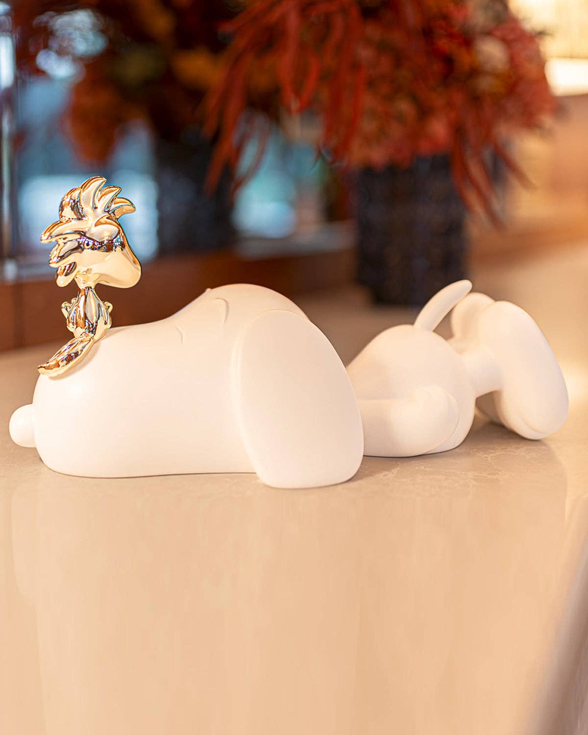 Snoopy & Woodstock White & Gold