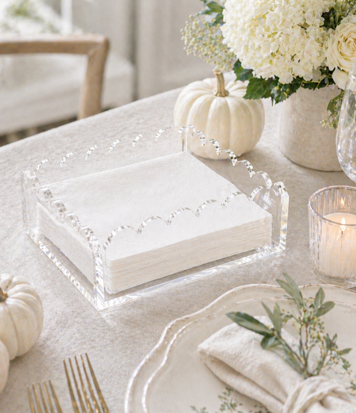 Napkin Holder - Lunch/Dinner- Scallop