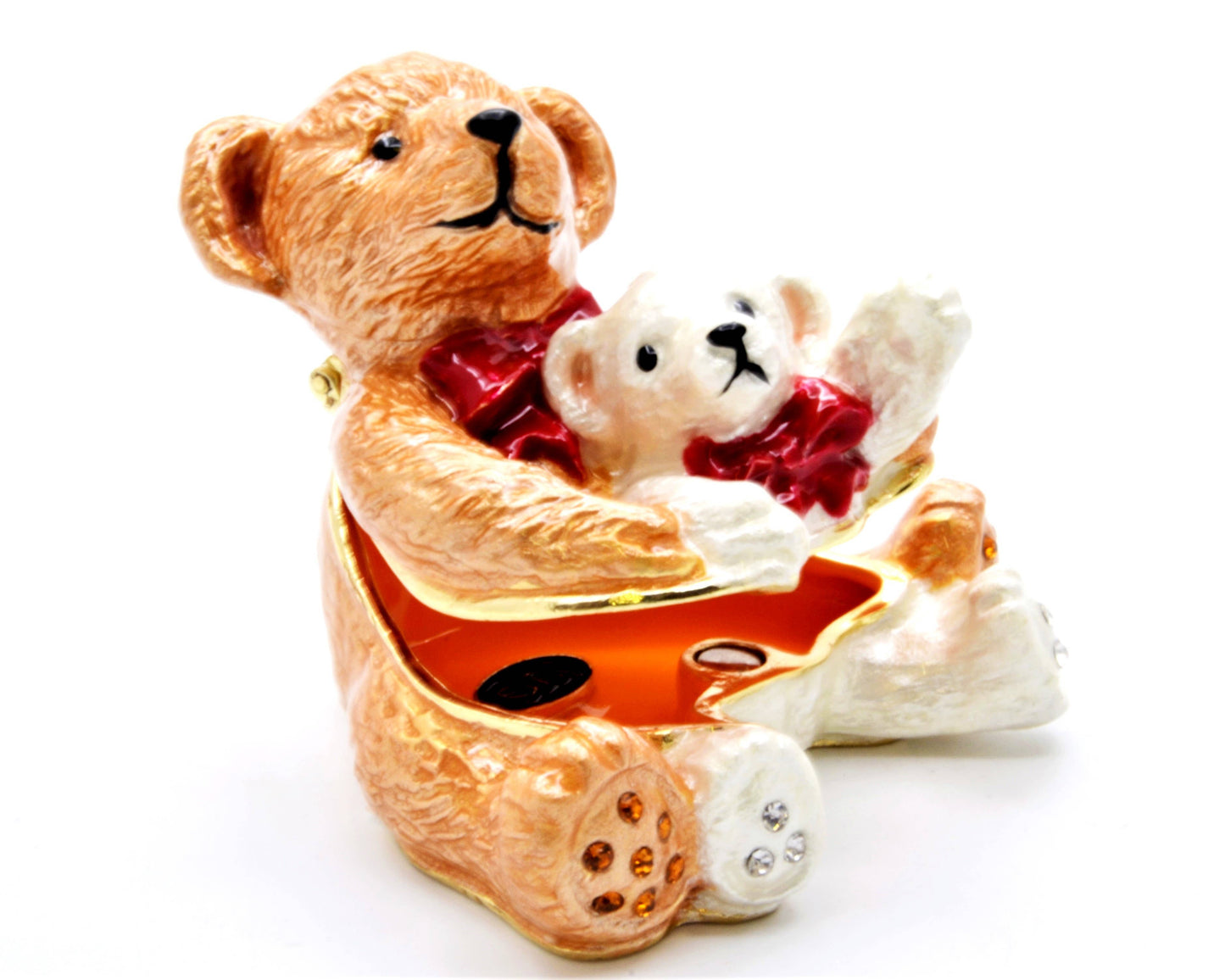 Two Bears Trinket Box. Beautifully Made with Enamel