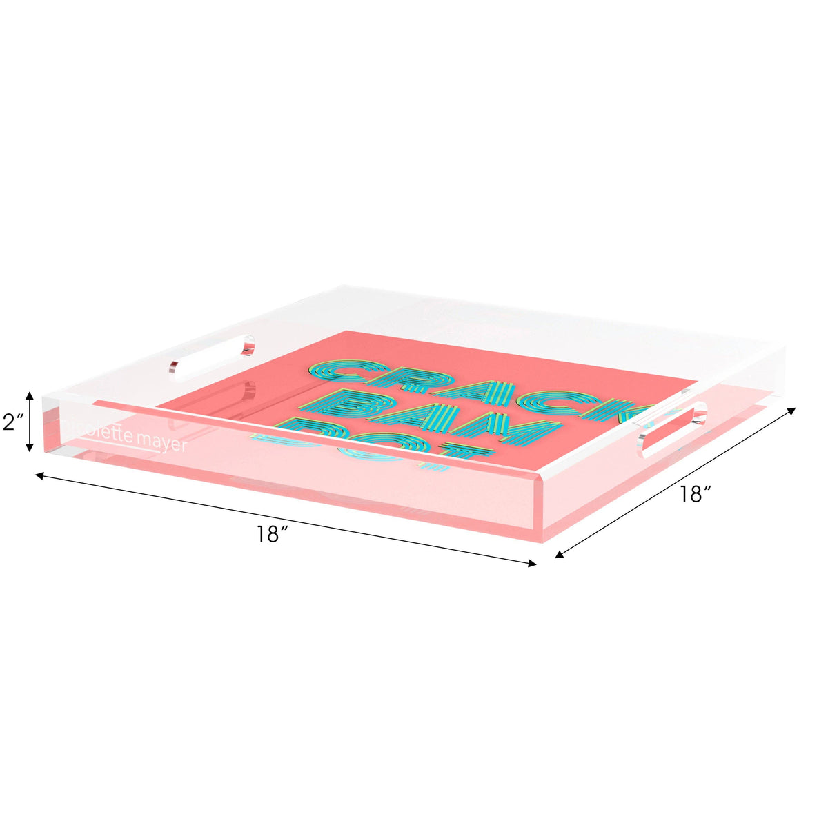 Mahjong Crack Bam Dot Petal Tendril Square Decorative Tray
