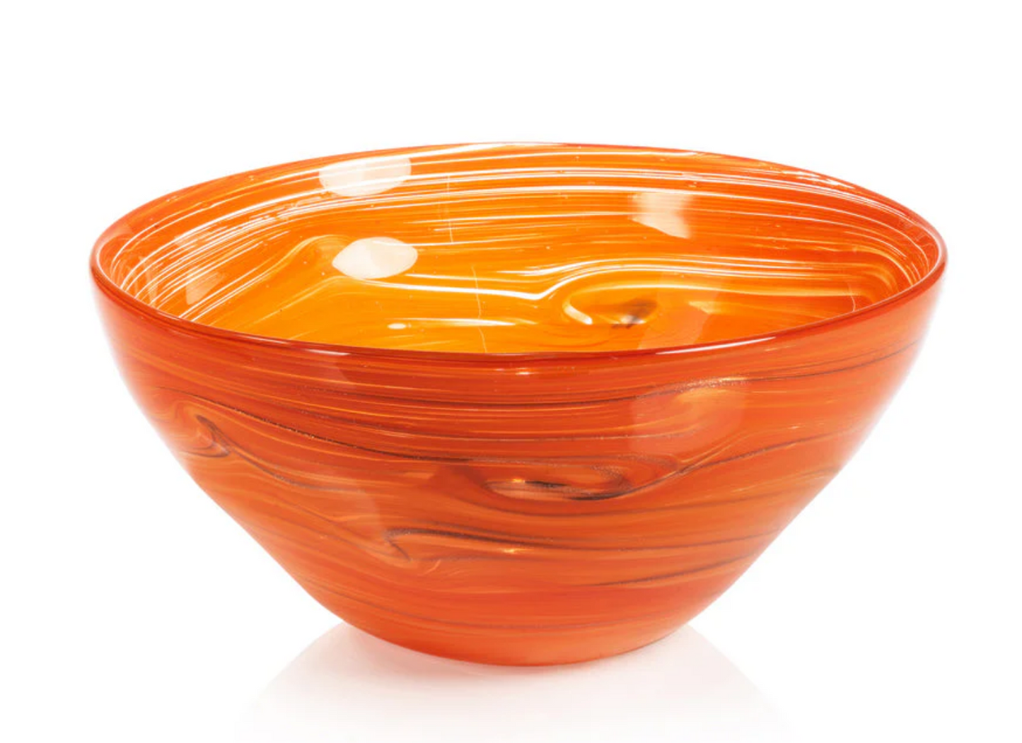 Delphine Glass Bowl - Multi Green or Multi Orange