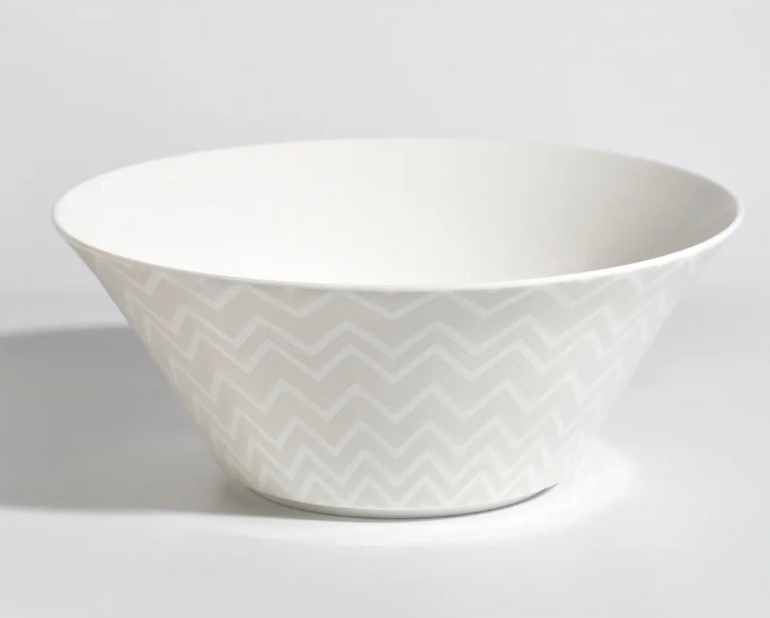 MISSONI - ZIG ZAG WHITE SALAD BOWL