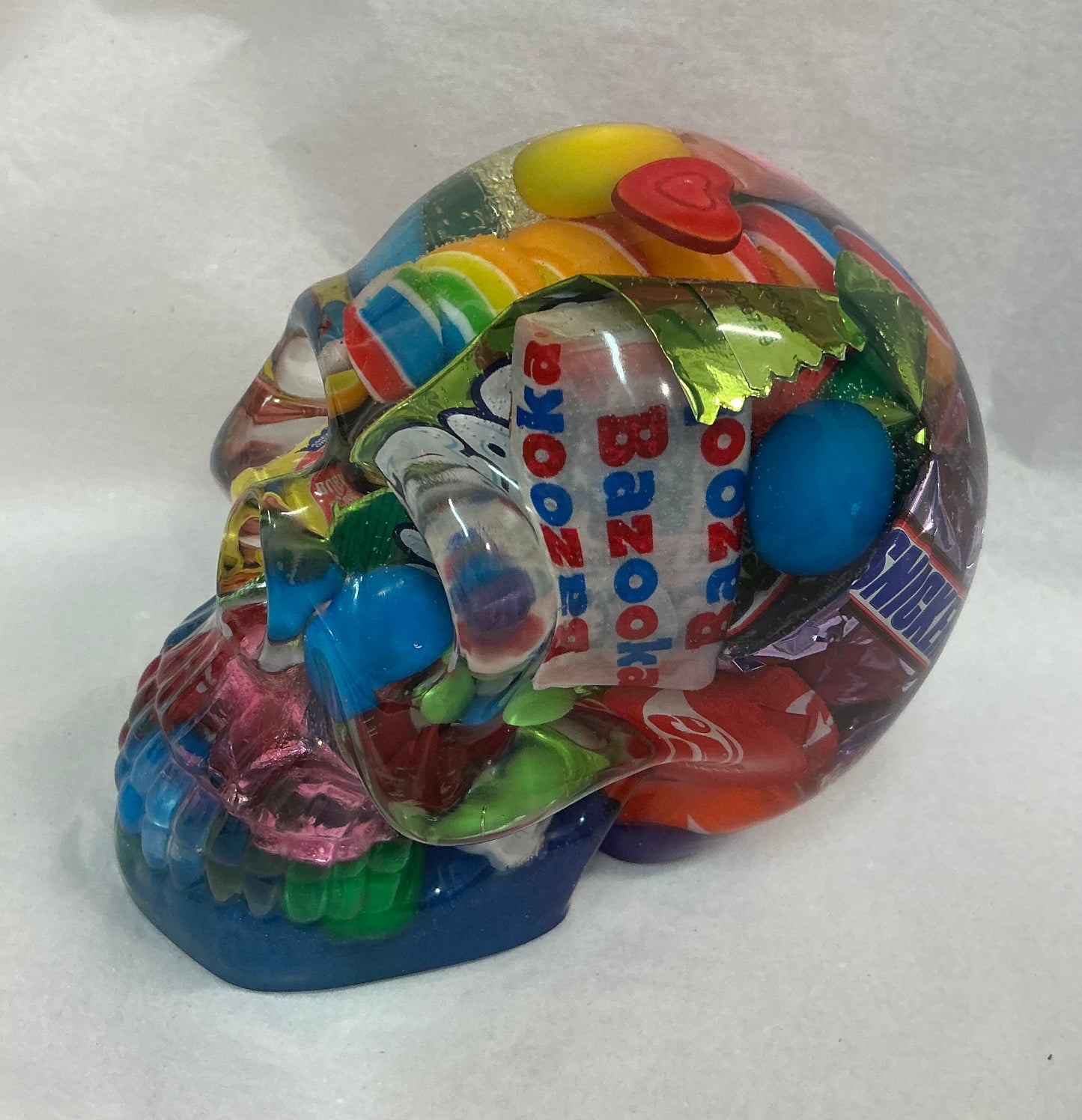 Handmade Resin Skull with Real Candy (Handmade by one of our Artists-One of a Kind)