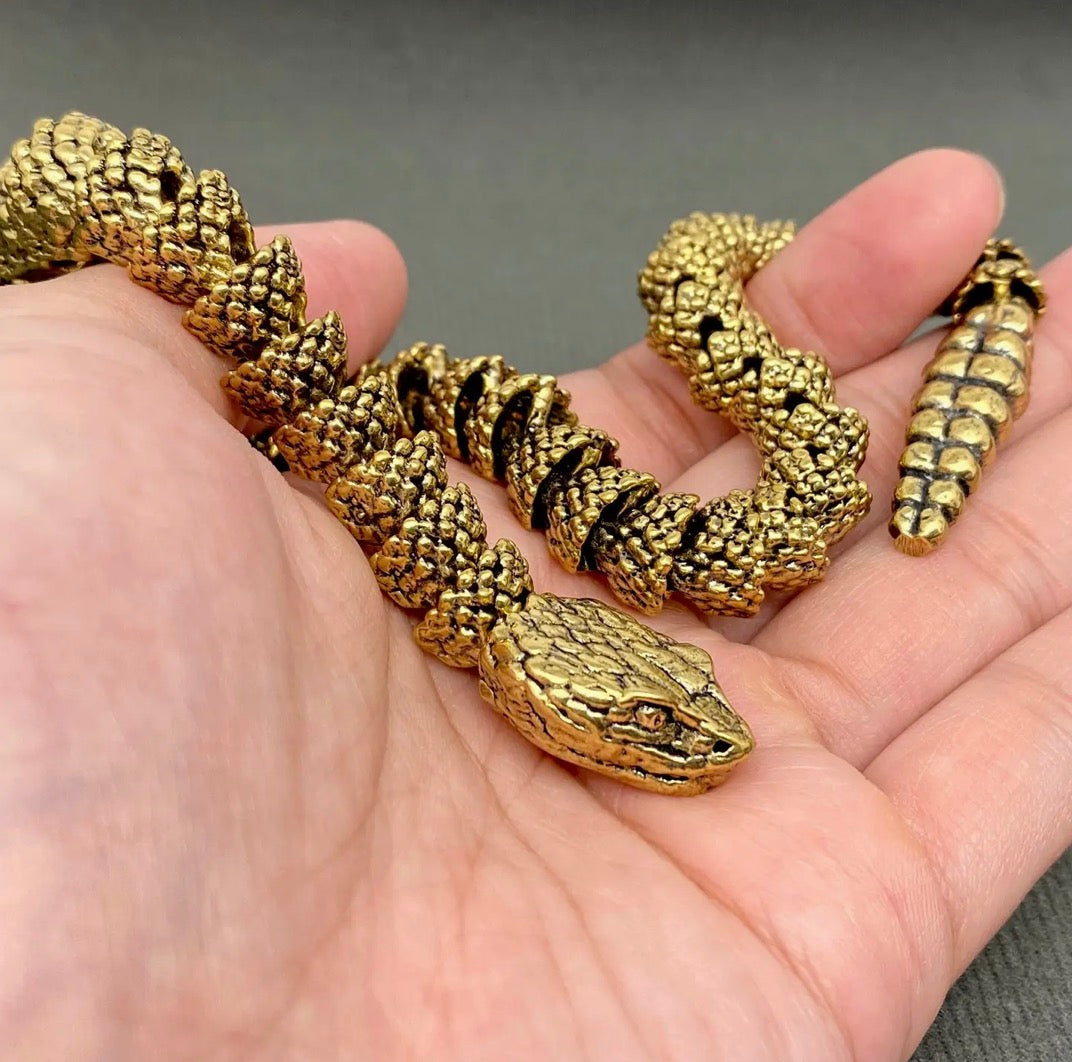Brass Rattlesnake Crafts Desktop Ornament