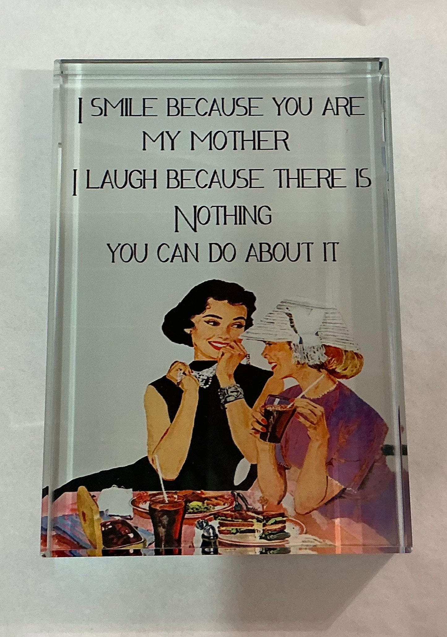 Glass Block - I Smile Because You Are My Mother *Exclusive to Code Blue*