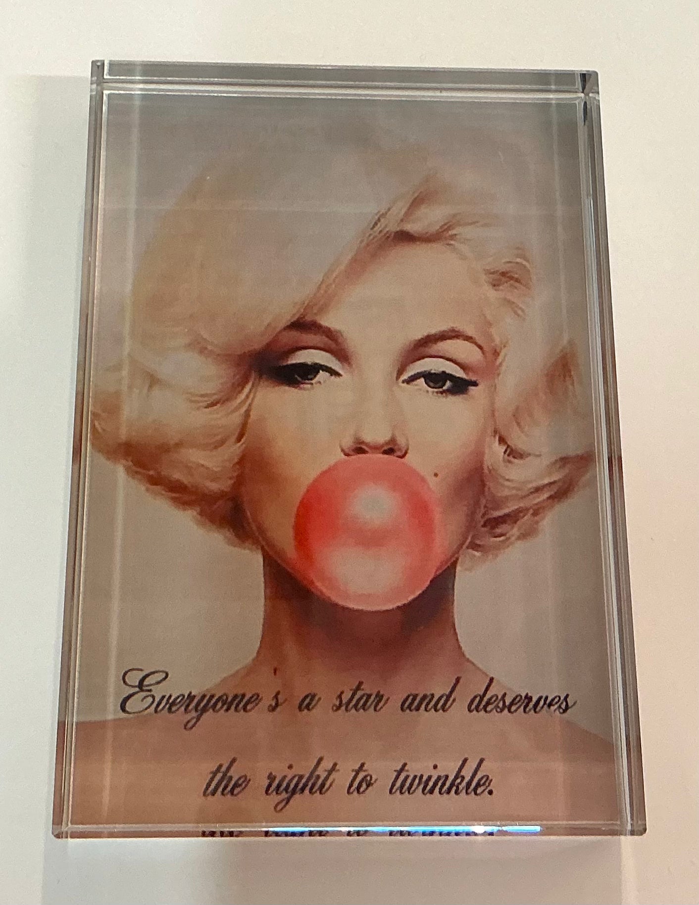 Glass Block - Marilyn- “Everyone’s a Star” *Exclusive to Code Blue*