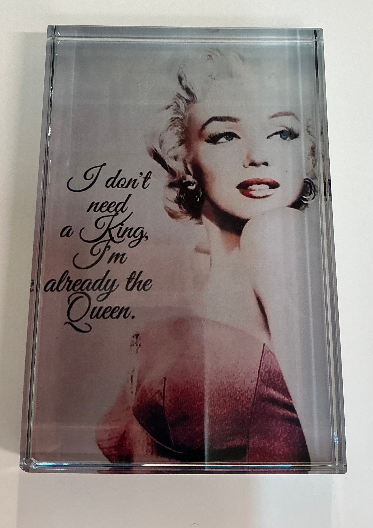 Glass Block - Marilyn- “I’m a Queen” *Exclusive to Code Blue*