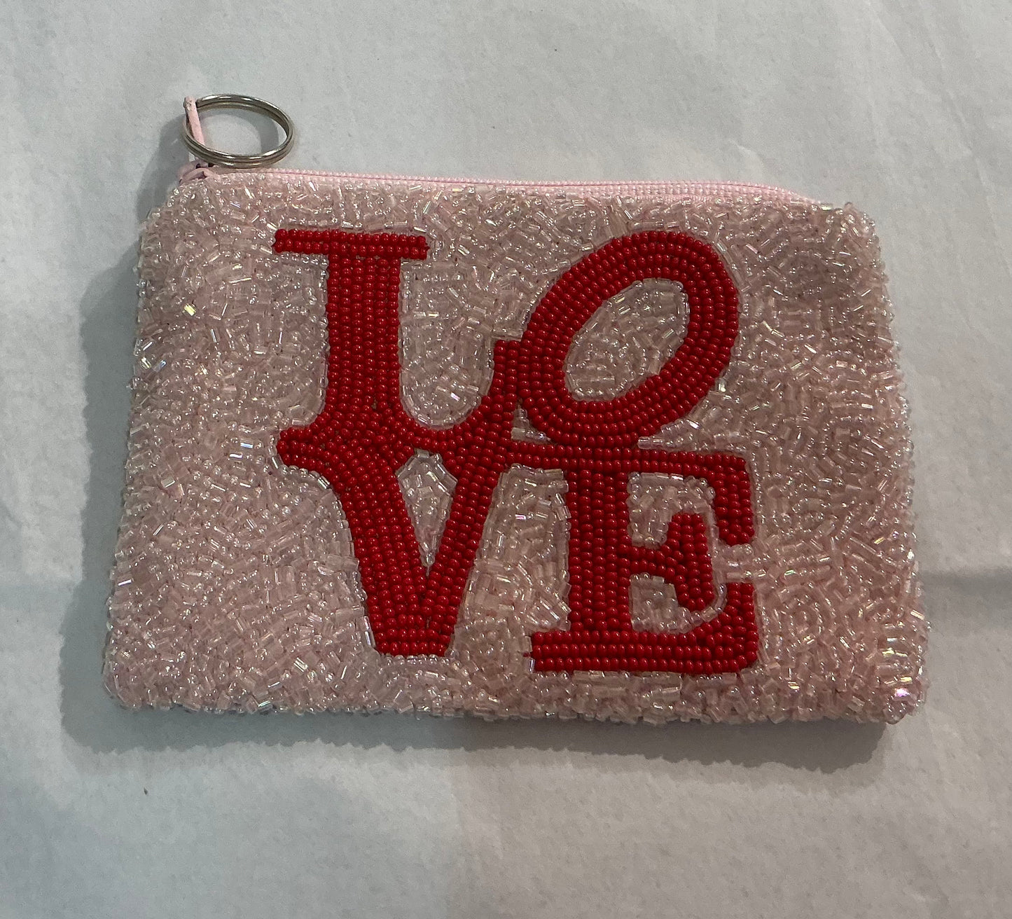 Love Beaded Coin Purse
