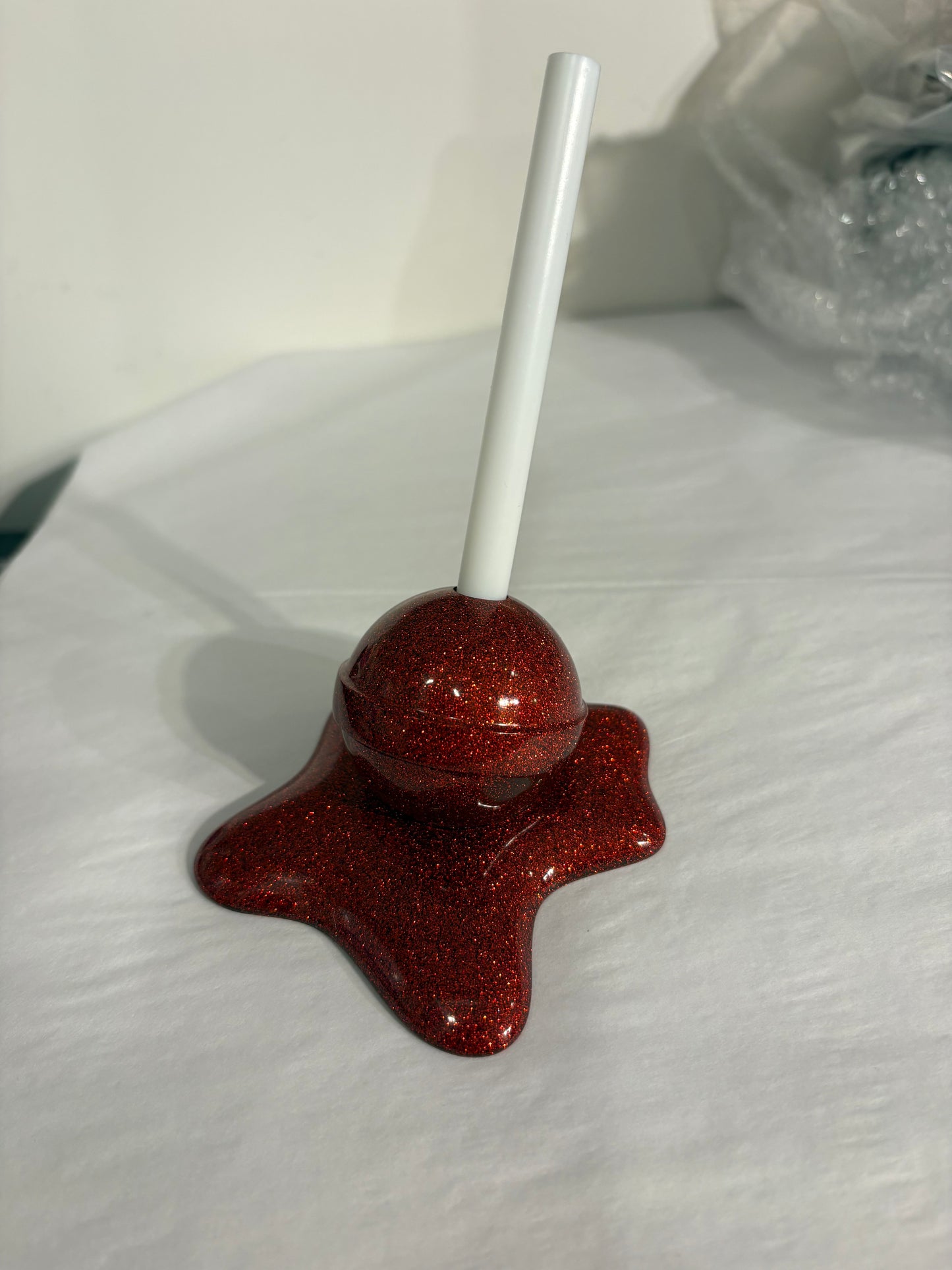 Red Sparkle Lollipop (Handmade)