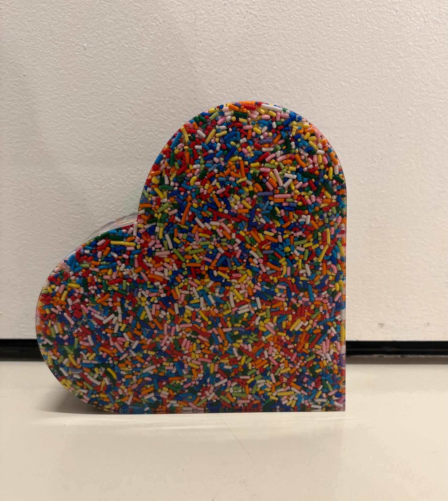 Rainbow Sprinkle Heart (Handmade)