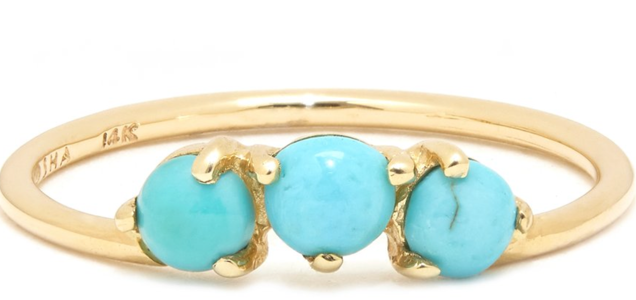 Trinity Ring with Turquoise by Scosha