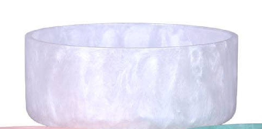Resin White Pearl Salad Bowl