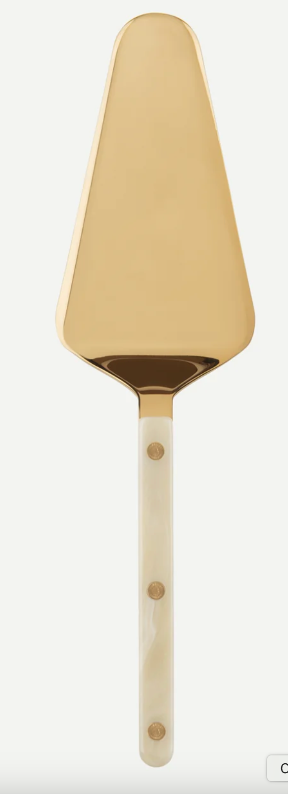 Cake Server/Slicer Pearly White and Gold