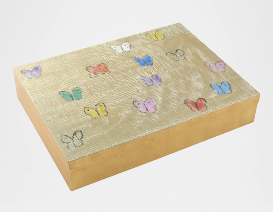 Summer Butterflies Gold Leaf Large Box