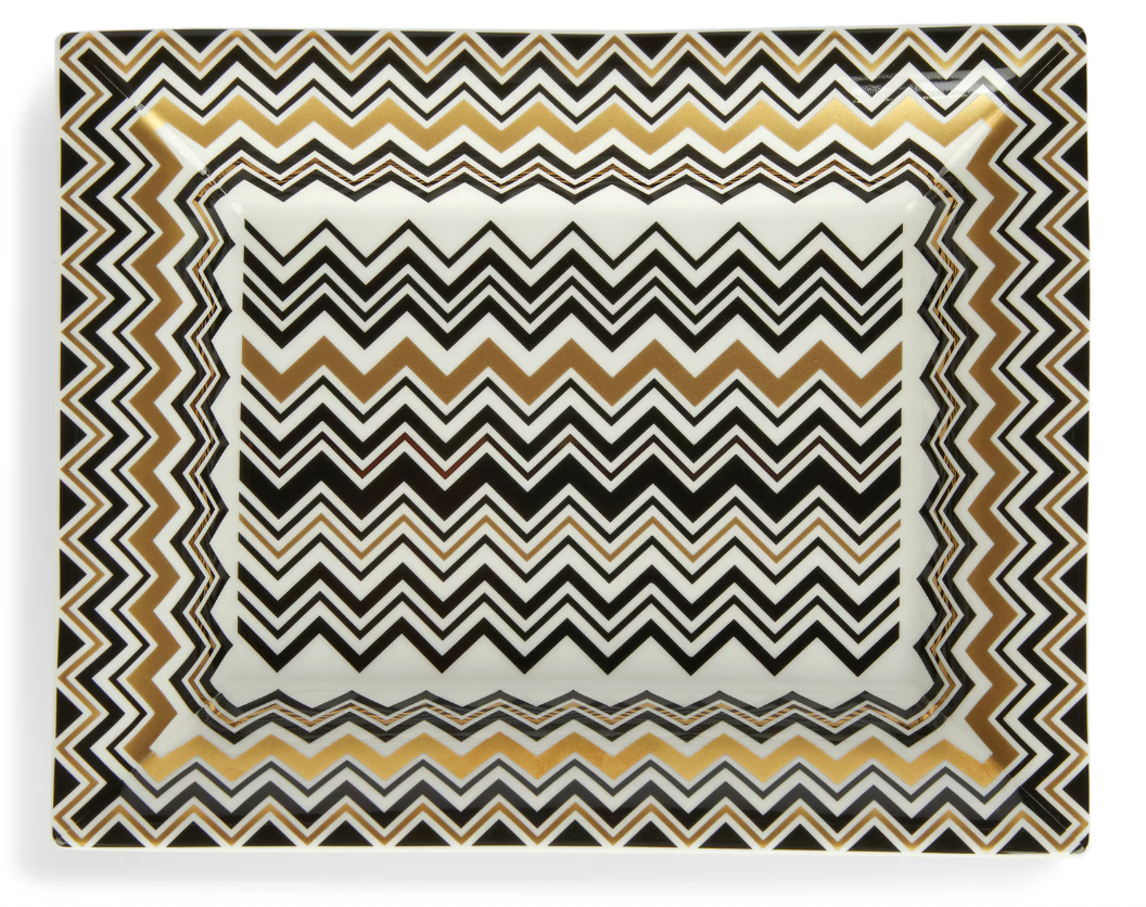 Missoni Zigzag Gold Rectangular Tray