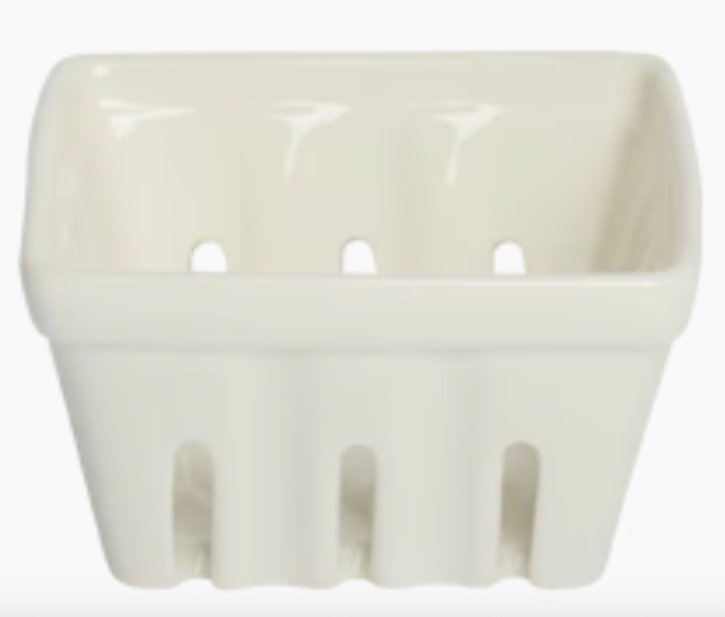 Farmers Market Berry Basket in White