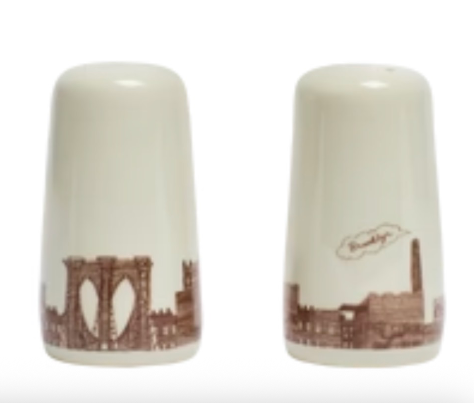 Salt and Pepper shaker set honoring Brooklyn