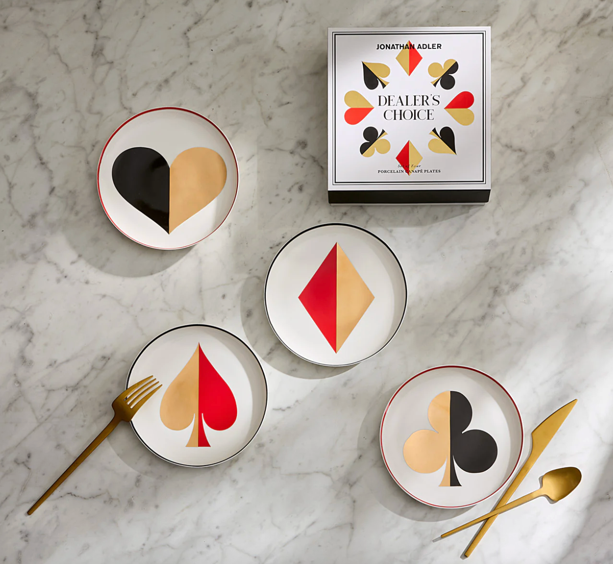 Dealer's Choice Small Plate Set by Jonathan Adler