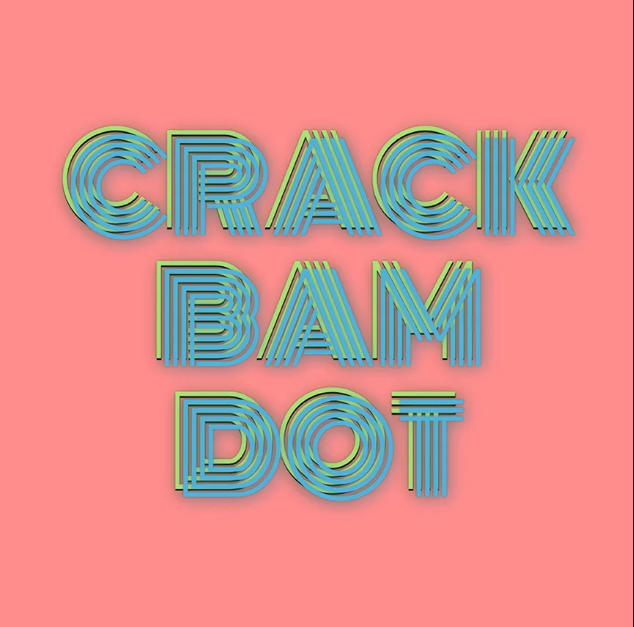 Crack Bam Dot Acrylic Tray - 12" x 12"
