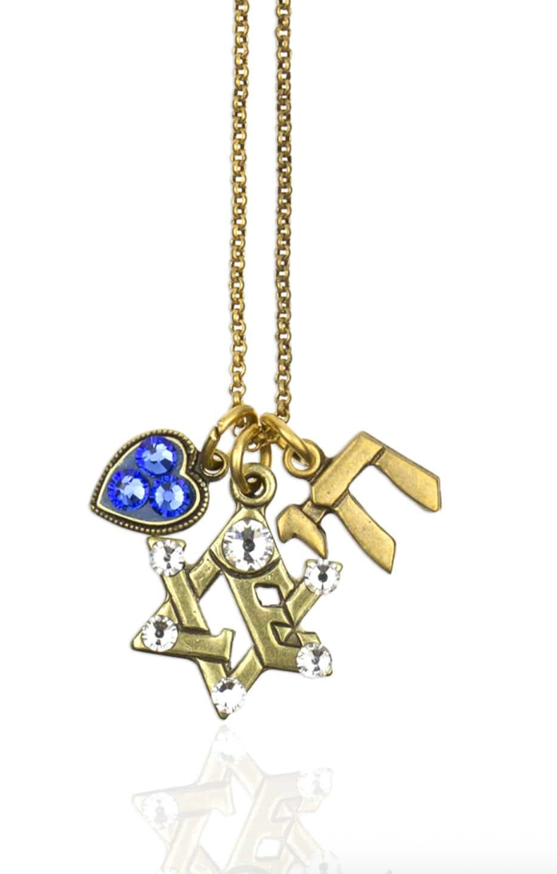 Davina Crystal Jumble Charm Necklace