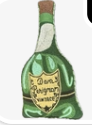 Champagne Bottle Beaded Pillow