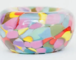 Glass Blown Mini Rainbow Nest Bowl