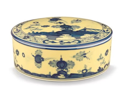 Ginori Oriente Italiano Round Trinket Box - Citrino