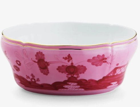 Ginori Antico Doccia Oval Salad Bowl- Porpora