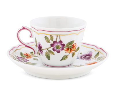 Ginori Antico Doccia Coffee Cup and Saucer- Coreana (each cup and saucer)
