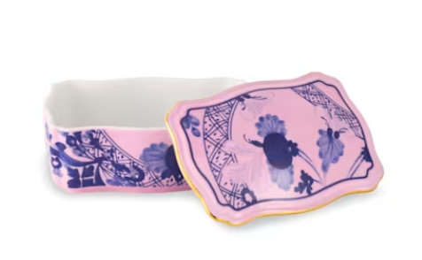 Ginori Oriente Italiano Rectangular Box With Cover - Azalea