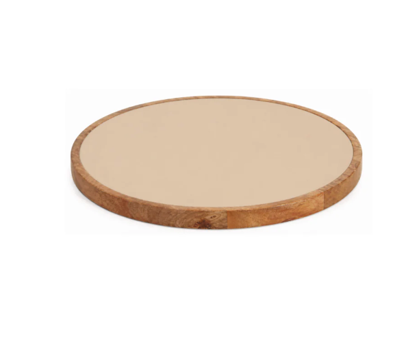 Acacia & Enamel Lazy Susan