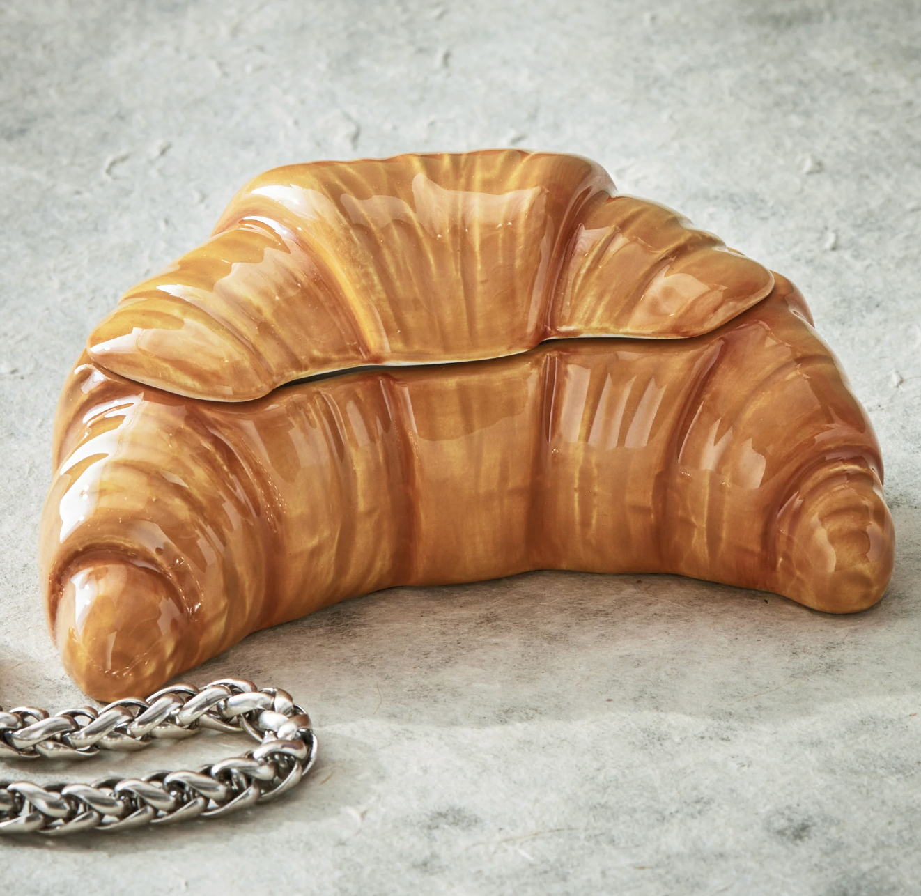 CROISSANT LIDDED TRINKET BOX