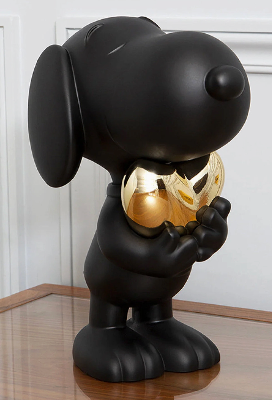 Snoopy Matt Black with Chrome Gold Heart