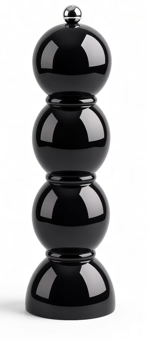 Black Bobbin Salt or Pepper Mill