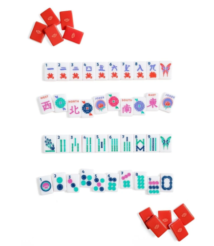 Amethyst Jewels Mahjong Tiles