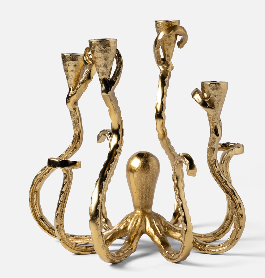 Marlon Polished Gold Candle Holder