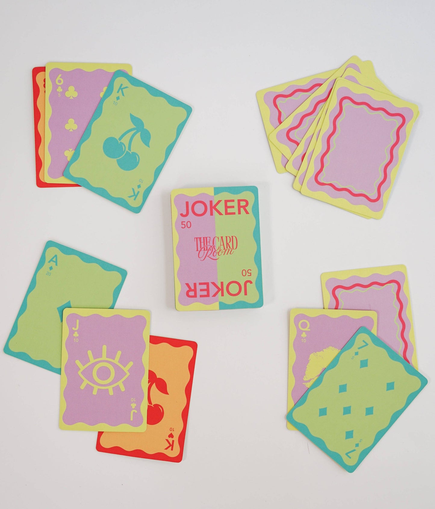 Neon Canasta Cards with Points