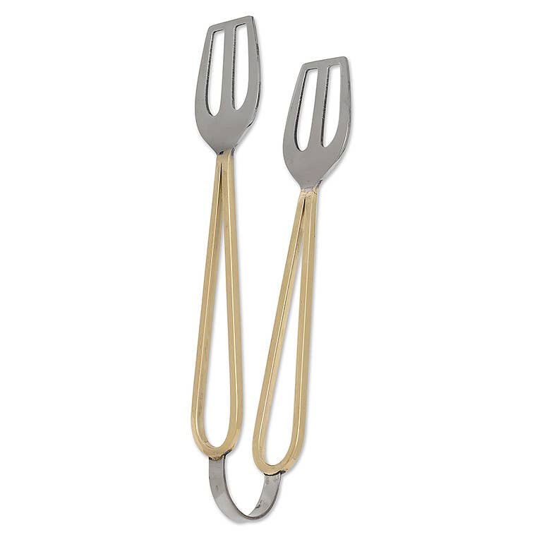Loop Handle All Purpose Tongs -Stainless/Gold